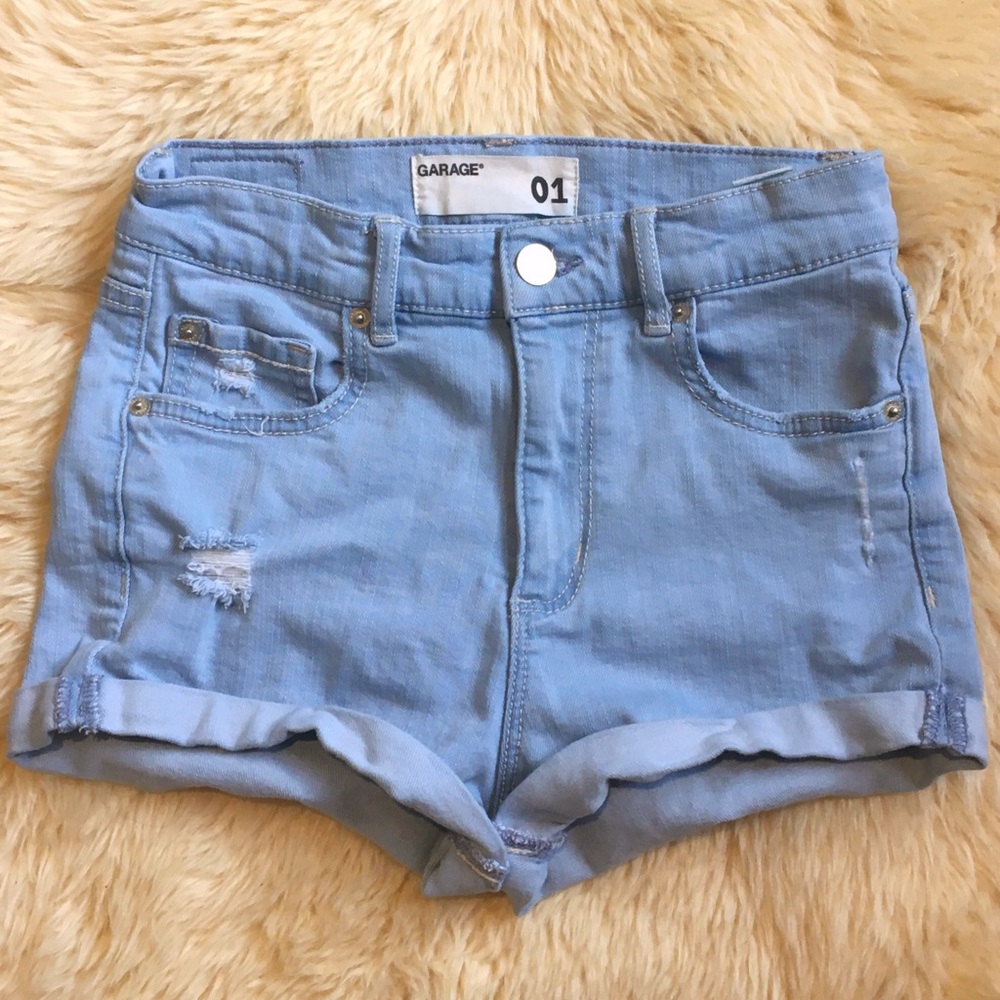 Garage Light Wash Jean Shorts Super Soft